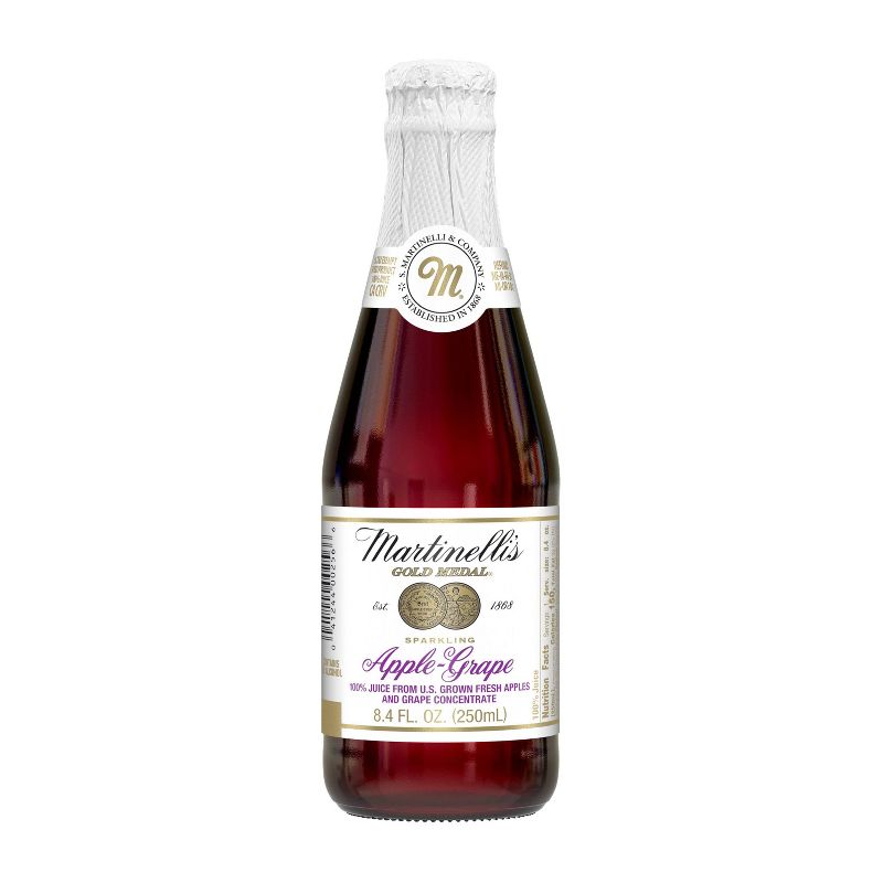 Martinelli&#39;s Apple Grape Sparkling Cider - 4pk/8.4 fl oz Glass Bottles, 2 of 4