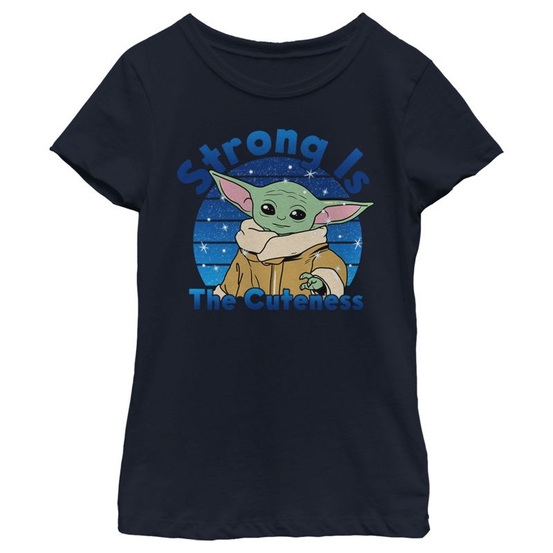 Girl's Star Wars The Mandalorian The Child Strong is the Cuteness T-Shirt, 1 of 4