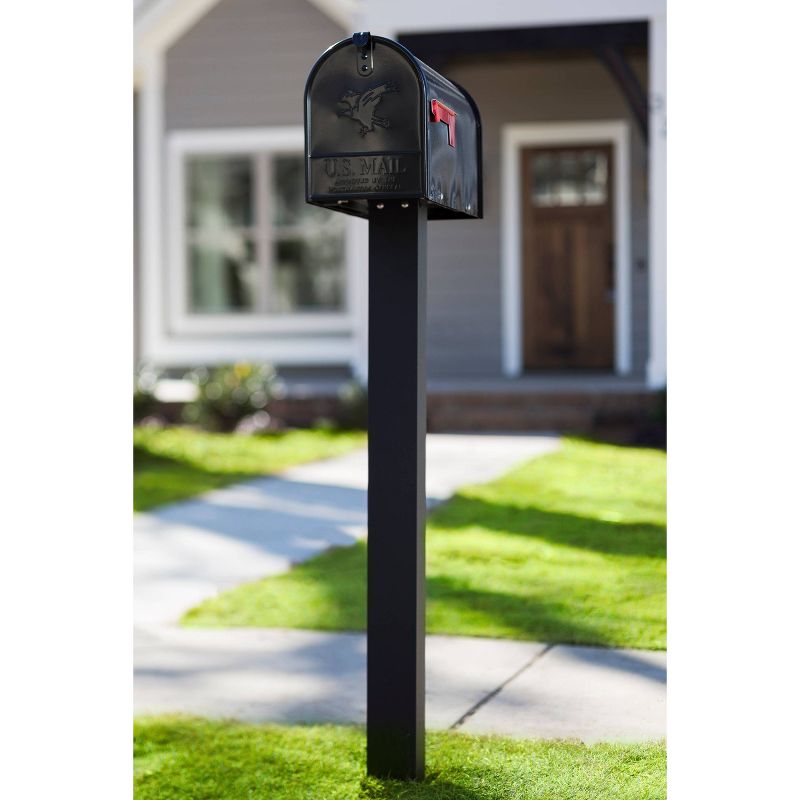 Architectural Mailbox Brighton Mailbox and Address Posts Black, 3 of 4
