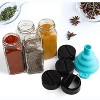 30-Pack 4oz Square Glass Spice Jars with Black Caps, Empty Spice Containers Shaker Set with Funnel and Labels - 3 of 3