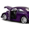 Volkswagen Beetle Purple Metallic and Wednesday Addams Diecast Figure "Wednesday" (2022) TV 1/24 Die Cast Model Car by Jada - 3 of 4