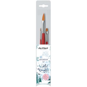 da Vinci Artist Signature Collection by May & Berry Design Studio (Winter Wonder), Watercolor Brushes, Assorted, 3 Brush Set - 1 of 3