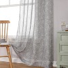 Kate Aurora 2 Piece Floral Printed Sheer Grommet Top Pastel Colored Window Curtain Panels - 2 of 4