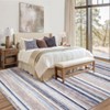 Modern Area Rug 6x9 Washable Striped Accent Carpet with Non-Slip Backing, Stain-Resistant Low Pile Indoor Mat, Foldable Contemporary Throw Rug - 3 of 4