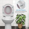 Round Toilet Seat with Toddler Seat Built in - Fits Both Adults and Children, Soft-Close & Non-Slip Design, Easy Installation & Cleaning, Pink - 2 of 4