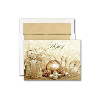 JAM PAPER Blank Christmas Cards & Matching Envelopes Set Holiday Package 25/Pack (526M1761WB) 