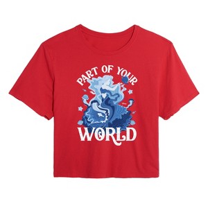 Women's - Disney - Part Of Your World Cropped Graphic T-Shirt - 1 of 3