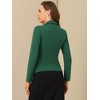 Allegra K Women's Elegant Work Office Lapel Collar Button Down Regular Fit Suit Blazer - 4 of 4