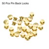 Unique Bargains Metal Pin Backs Spring Loaded Pin Keepers Locking for Brooch Tie Hat Badge 50 Pcs - 3 of 4