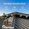 DOMETOUR 12'x20' Aluminum Wood-Look Hardtop Gazebo with Steel Double Canopy, Curtains & Netting for Patio, Deck, Backyard - 4 of 4
