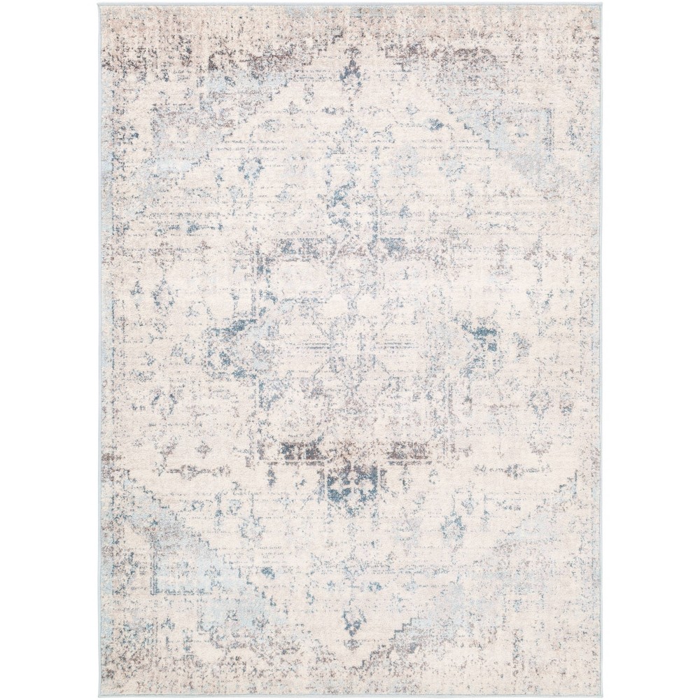 Photos - Area Rug Livabliss 5'3"x7'3" Henderson Traditional Rugs Cream: Medium Pile, Stain & Fade-Resistant, Living Room Rug
