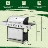 EROMMY 6 - Burner Screw Down Liquid Propane 58000 BTU Gas Grill with Cabinet - 2 of 4