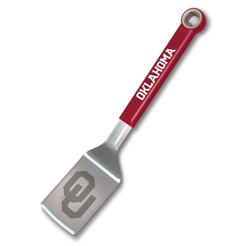 NCAA Oklahoma Sooners Stainless Steel BBQ Spatula with Bottle Opener, 1 of 5