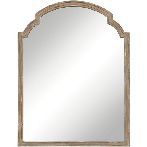 Uttermost Greta Faux Wood Finish 30" X 39 1/2" Arch Top Wall Mirror : Target