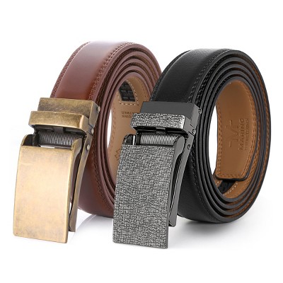 Mio Marino | Men's Snowfall Aureate Ratchet Belt - Deep Charcoal ...