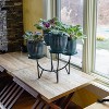 ACHLA Designs Frida Wrought Iron Indoor Planter Stand Black 17.5"x17.5"x11.25" - 4 of 4