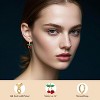 Cherry Earrings for Women Cherry Jewelry Gold Dangle Hoop Earring Green Red Dainty Lightweight Earrings 3D Fruit Charm Strawberry Jewelry Cherry Gifts - 2 of 4
