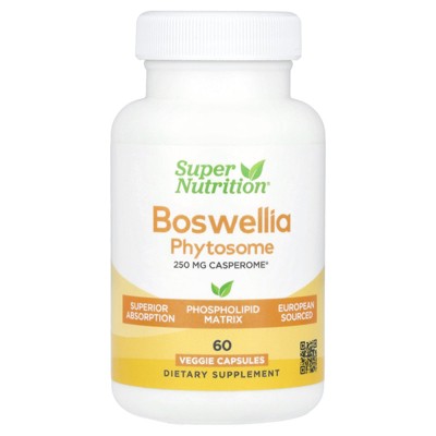 Super Nutrition Boswellia Serrata Phytosome with Sunflower Lecithin, 250 mg, 60 Veggie Capsules