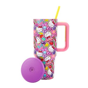Hello Kitty All-Over Print 40 Oz Stainless Steel Tumbler With Chunky Handle - 1 of 4