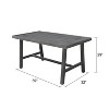 GDFStudio Florian 59" Outdoor Acacia Wood Dining Table - 3 of 4