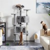 Yaheetech 61.5"H Cat Tree with 2 Condos for Kittens Small Cats - 2 of 4