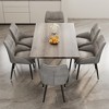 7-Piece Dining Set with Rectangular Table and 6 Chairs for Kitchen, Dining Room - 3 of 4