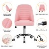 Yaheetech Faux Leather Mid Back Home Office Desk Chair with Chrome-plated Metal Base - 4 of 4