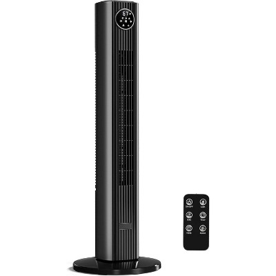 R.W.FLAME 35-inch Bladeless Tower Fan, Portable Quiet Oscillating Fan with Remote, 3 Speeds, 12H Timer, for Bedroom & Office