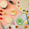 Bright Creations 15 Pack Unfinished Wooden Hexagon Cutouts for Crafts, 1/4" Thick for Wood Burning, Engraving - 2 of 4