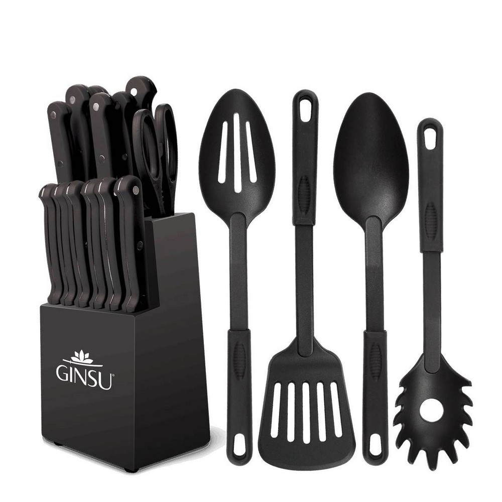 Photos - Kitchen Knife Ginsu Kiso Dishwasher Safe 18pc Knife Block Set Black