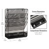 Mind Reader 4-Tier Vertical File Storage, Desktop Organizer, Wall Mount, Office, Metal Mesh, 12.5"L x 4"W x 16.5"H, Black - 3 of 4