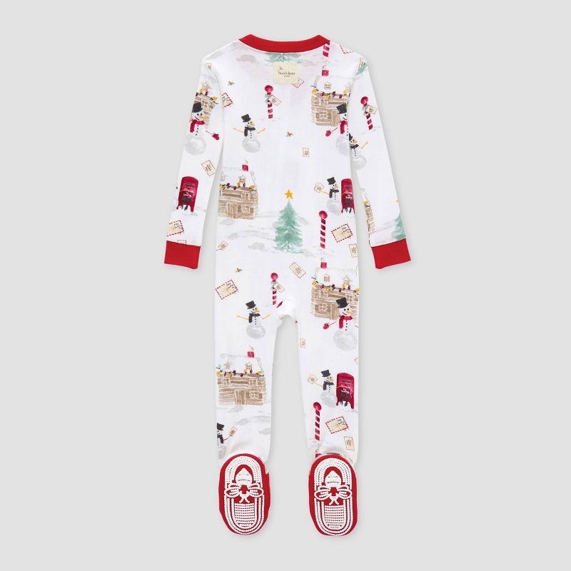 Burt&#39;s Bees Baby&#174; Baby Organic Cotton Snug Fit Holiday Footed Pajama, 3 of 6