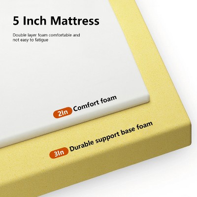 Twin White Gel Memory Foam Adjustable Bed Mattress