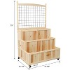 Grungis Raised Planters for Outdoor Plants with Drainage Holes,Mobile Customizable Wood Planter with Elevated 8 Pocket Herb - 2 of 4