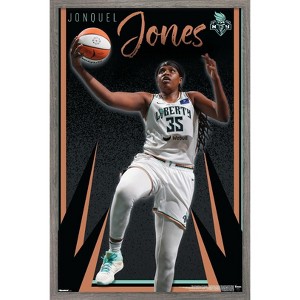 Trends International WNBA New York Liberty - Jonquel Jones 25 Framed Wall Poster Prints - 1 of 4