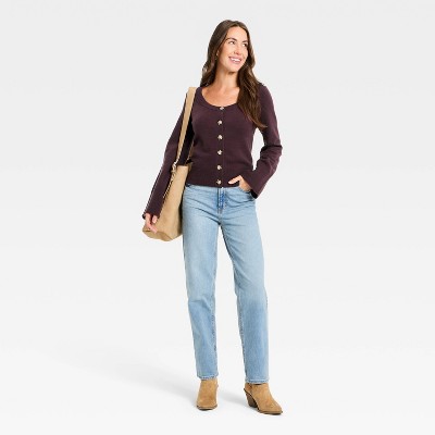 Women's Button-Down Scoop Neck Cardigan Sweater - Universal Thread