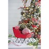 Gulches 14.5x10x11"H Iron Small Sleigh - Red/Black Distressed, Christmas Tabletop & Hanging Holiday Decor - 4 of 4