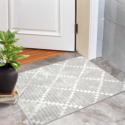 Acekool Geometric  Rug - Machine Washable Non-Slip Indoor Carpet for Living Room, Bedroom, Nursery