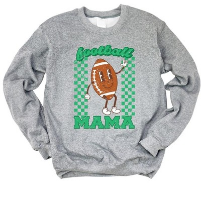 Simply Sage Market Women's Graphic Sweatshirt Checkered Football Mama