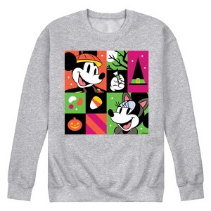Men's - Disney - Trick Or Treat Grid Graphic Fleece Sweatshirt - 1 of 4