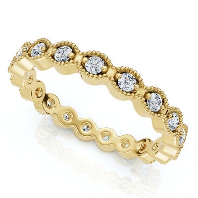 Pompeii3 1/3Ct Diamond Aria Eternity Wedding Ring 10k Gold Lab Created
