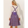 INSPIRE CHIC Women's Christmas Plaid Midi Tartan Pinafore Skirt - 3 of 4
