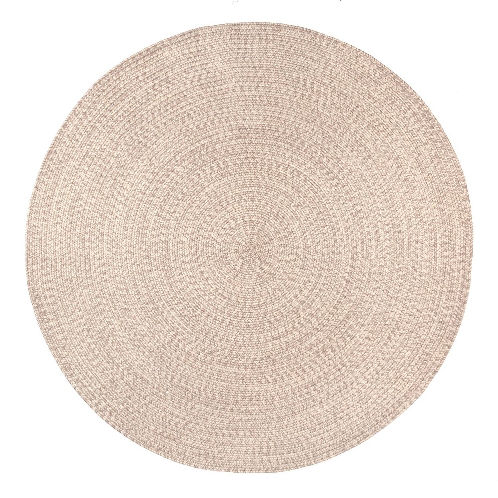  Round Wynn Braided Indoor/Outdoor Area Rug Tan