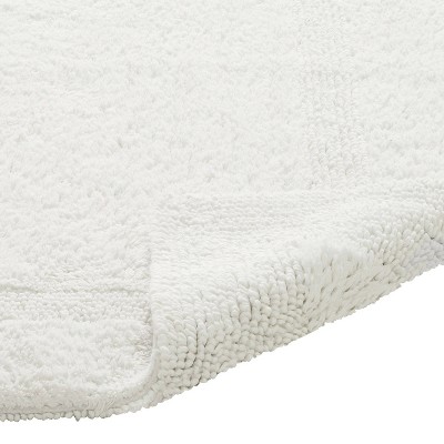 Ivory Cotton Tufted Reversible Bath Rug 24" x 40"