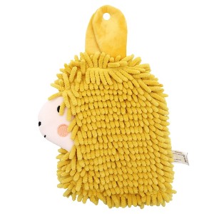 REGALWOVEN Alpaca Soft Absorbent Chenille Decorative Fuzzy Ball Hand Towel 7" x 11" 1 Pc - 1 of 4