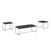 MDF and Steel 3-Piece Coffee and End Table Set with Tubular Legs for Modern Living Room or Lounge Spaces - 2 of 4