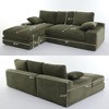 NicBex Modular Sectional Sofa L-Shaped Upholstered Couch for Living Room,Apartment,Office,No Assembly Require,2 PC Free Combination,Green - 3 of 4
