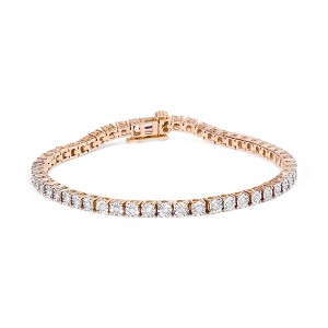 Silver 1.0 Cttw Miracle-Set Diamond Round Faceted Bezel Tennis Bracelet - 1 of 4