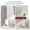 Home Zone Living 1.3 Gallon Slim Stainless Steel Trash Can with Reeded Pattern, Soft Close Lid and Removable Liner, White - 3 of 4