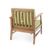 Sapphtopaz Patio Dining Chairs Set of 2 Stylish Wood Outdoor Chair with Slat Panel Design for Garden, Lawn, Balcony, Patio - 3 of 4